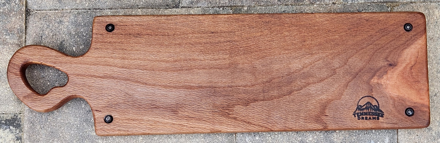 Charcuterie Board w/handle - Florida Red Oak - Long